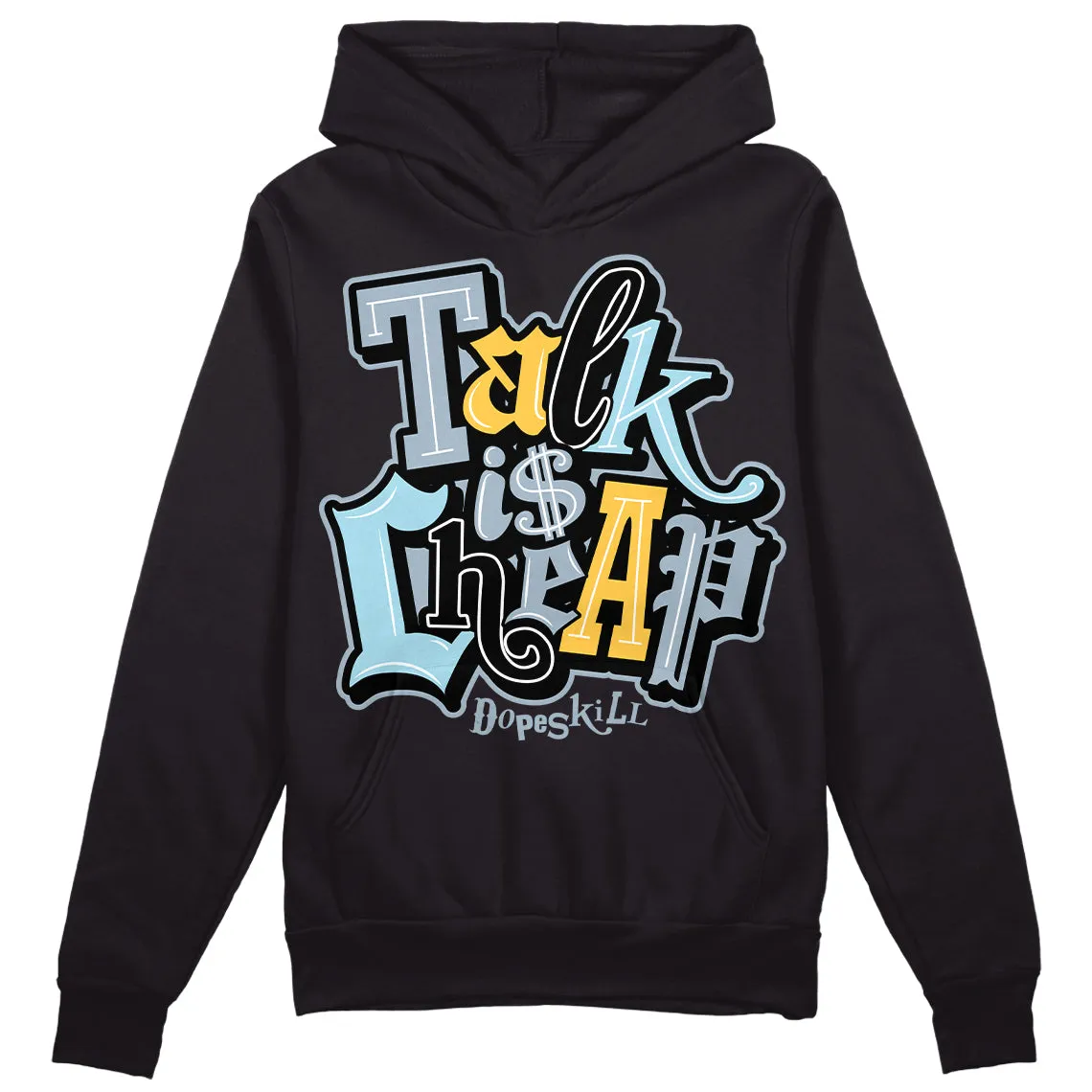 Blue Grey 13s DopeSkill Hoodie Sweatshirt Talk Is Chip Graphic sold by DopeSkill product image thumbnail 2