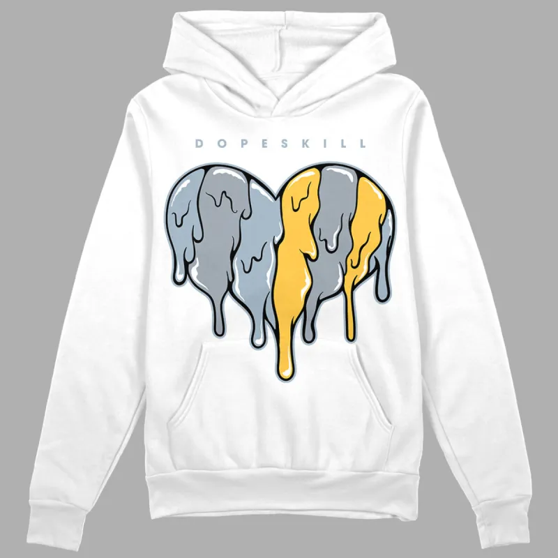 Blue Grey 13s DopeSkill Hoodie Sweatshirt Slime Drip Heart Graphic sold by DopeSkill