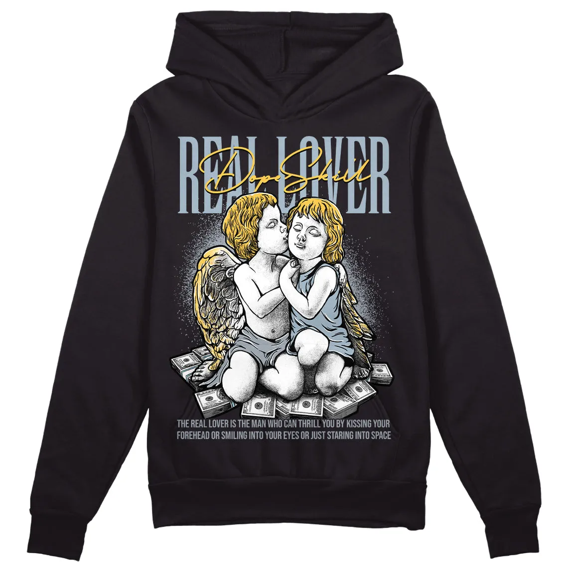 Blue Grey 13s DopeSkill Hoodie Sweatshirt Real Lover Graphic sold by DopeSkill product image thumbnail 2