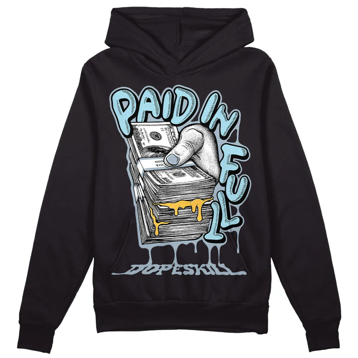 Blue Grey 13s DopeSkill Hoodie Sweatshirt Paid In Full Graphic sold by DopeSkill product image thumbnail 2