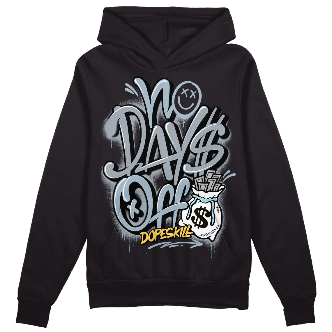 Blue Grey 13s DopeSkill Hoodie Sweatshirt No Days Off Graphic sold by DopeSkill product image thumbnail 2