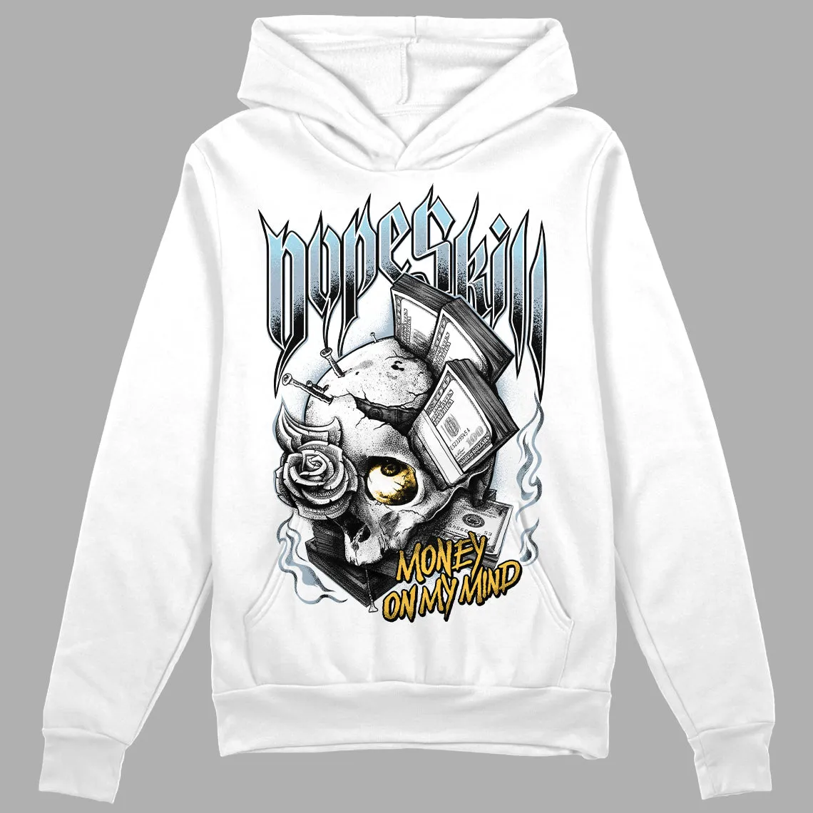 Blue Grey 13s DopeSkill Hoodie Sweatshirt Money On My Mind Graphic sold by DopeSkill