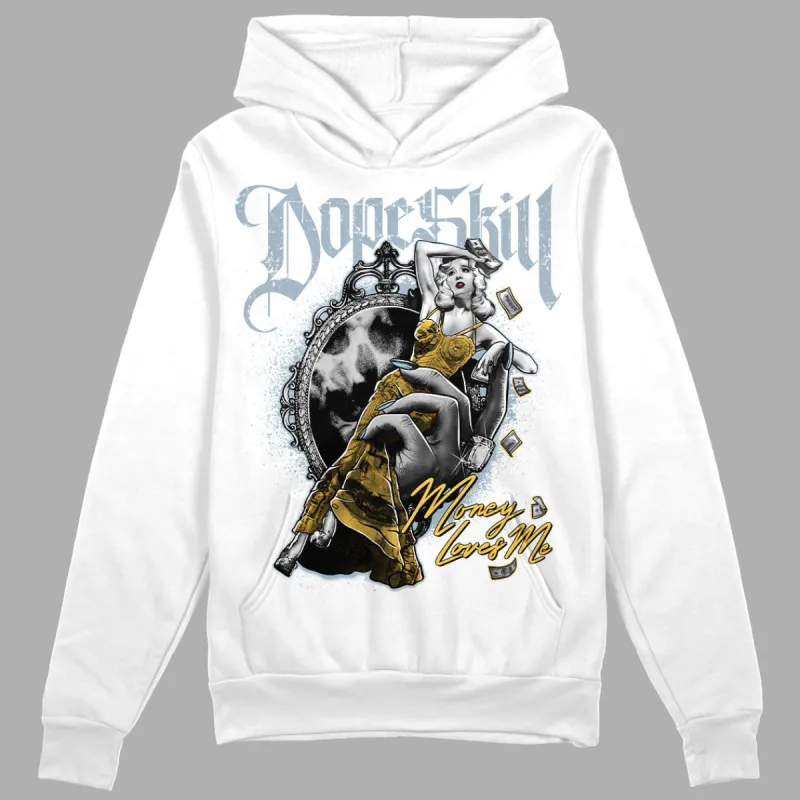 Blue Grey 13s DopeSkill Hoodie Sweatshirt Money Loves Me Graphic sold by DopeSkill