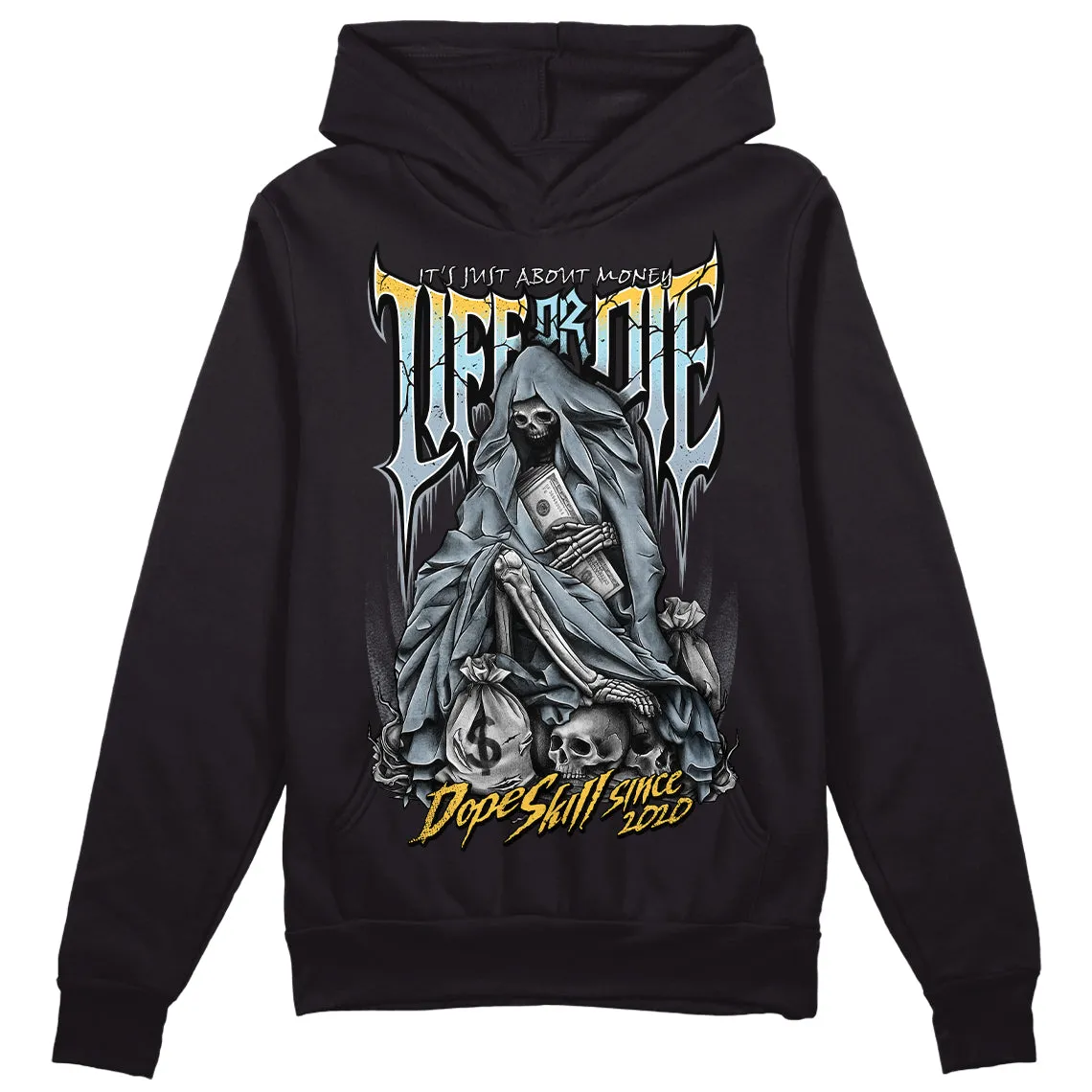Blue Grey 13s DopeSkill Hoodie Sweatshirt Life or Die Graphic sold by DopeSkill product image thumbnail 2