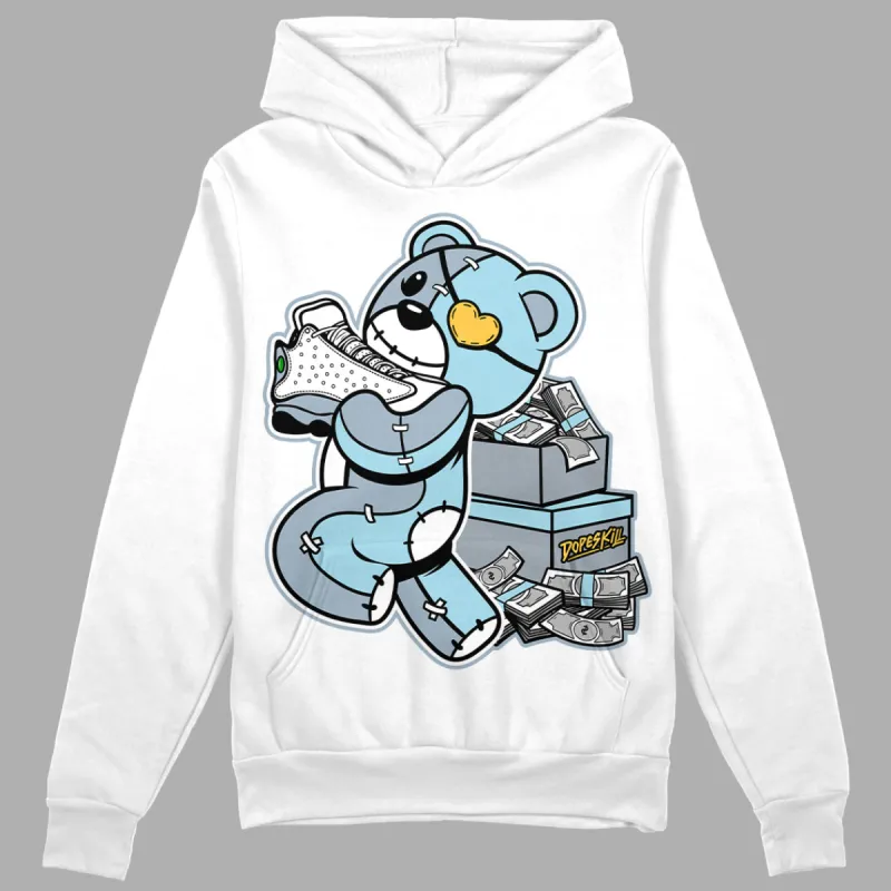 Blue Grey 13s DopeSkill Hoodie Sweatshirt Bear Steals Sneaker Graphic sold by DopeSkill