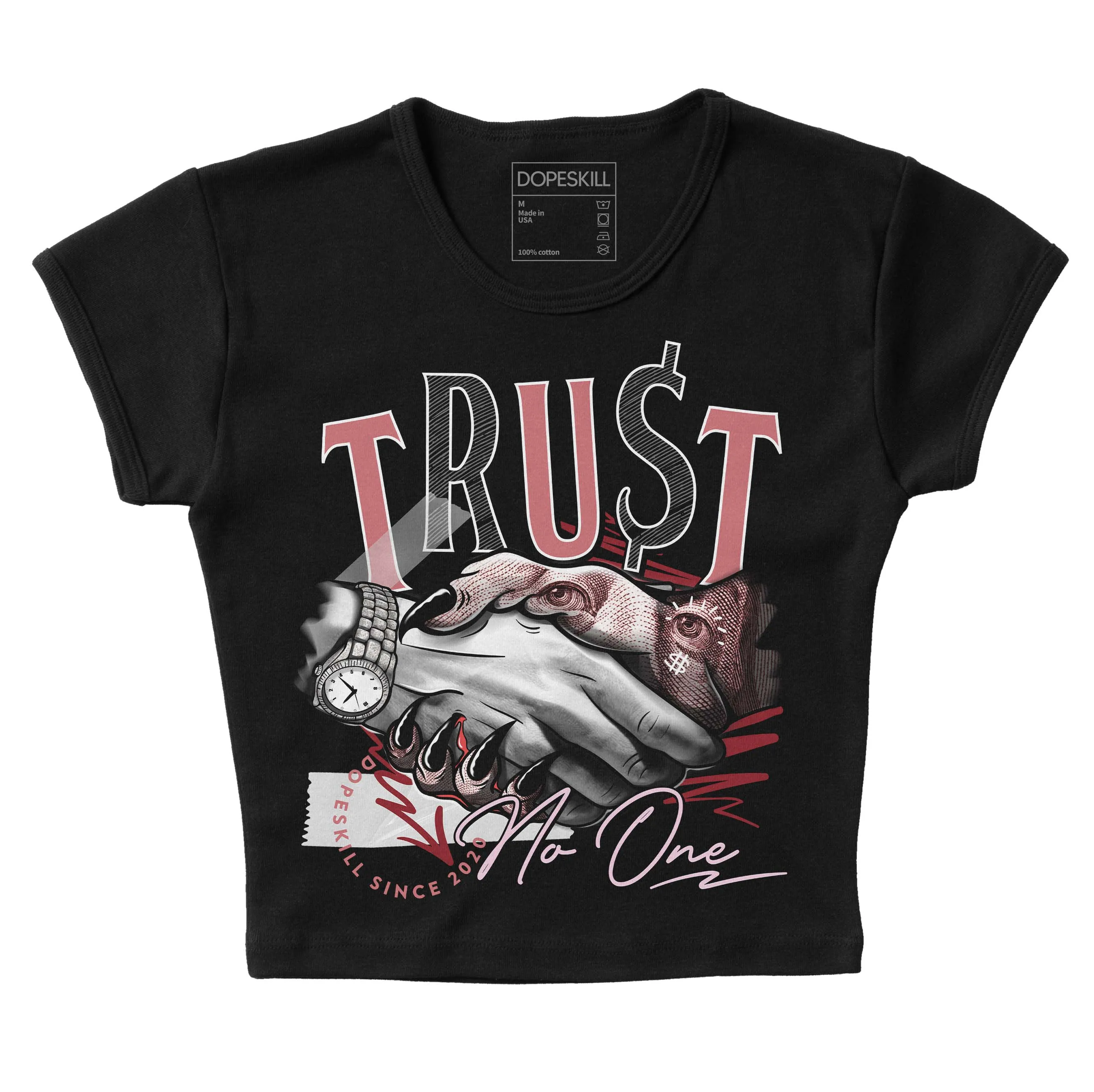 Valentine's Day Collection DopeSkill Women's Crop Top Trust No One Graphic sold by DopeSkill product image thumbnail 2