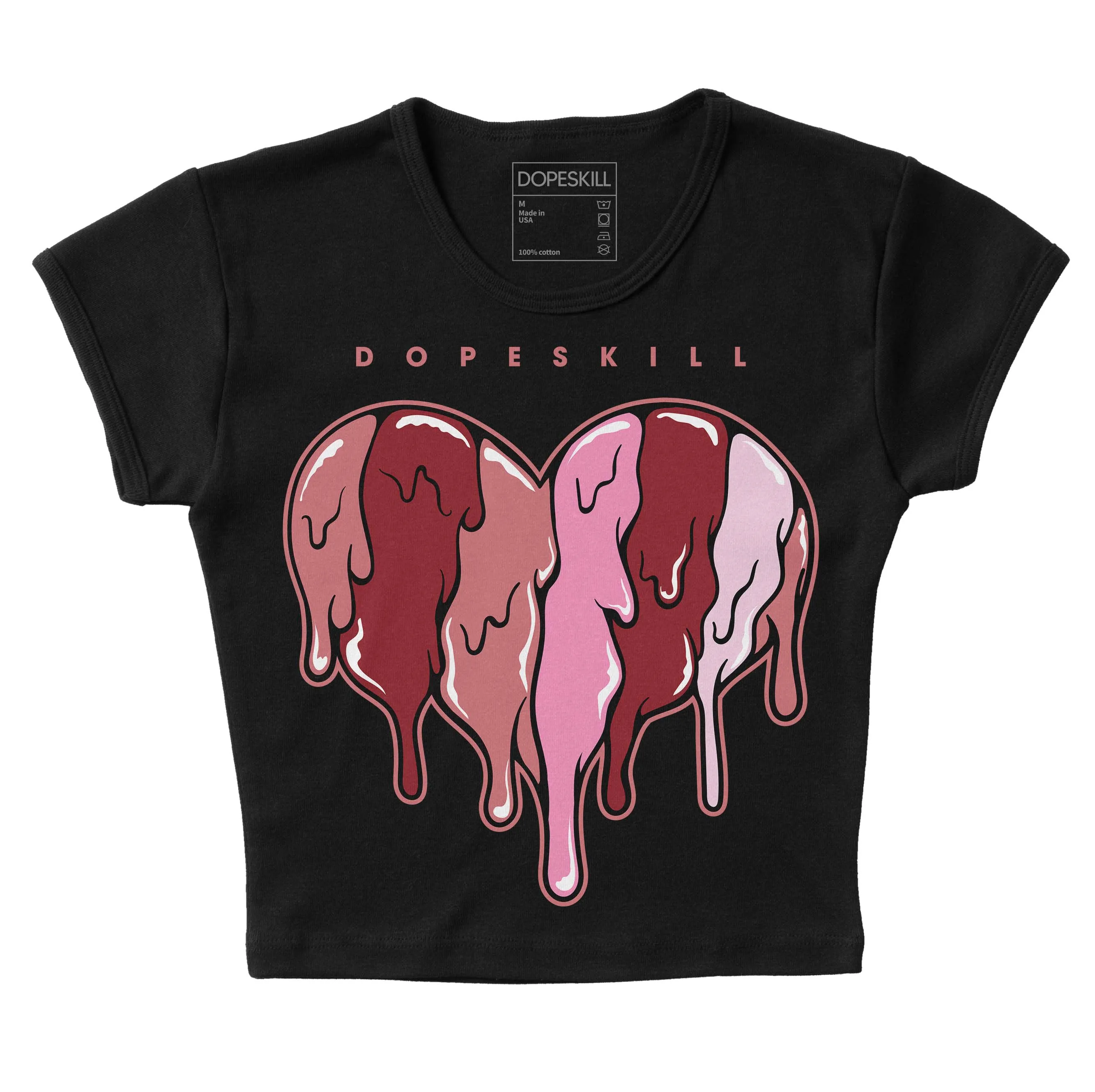 Valentine's Day Collection DopeSkill Women's Crop Top Slime Drip Heart Graphic sold by DopeSkill product image thumbnail 2
