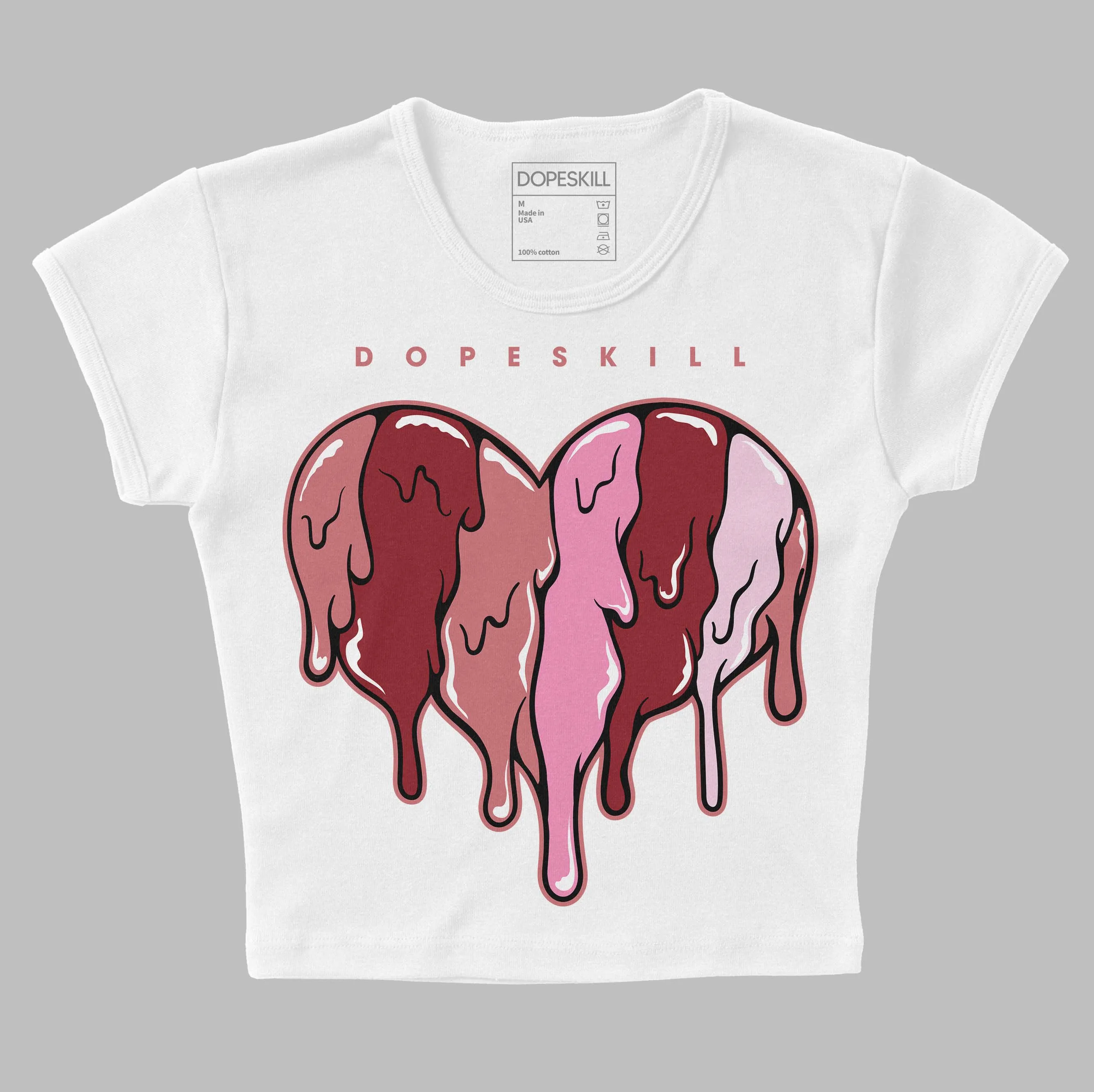 Valentine's Day Collection DopeSkill Women's Crop Top Slime Drip Heart Graphic sold by DopeSkill