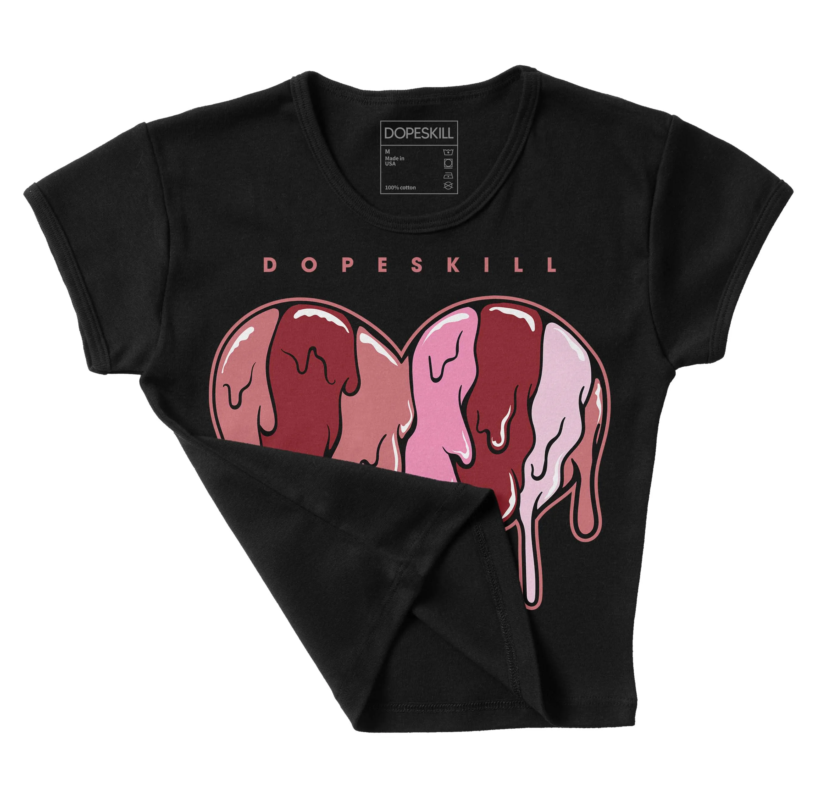 Valentine's Day Collection DopeSkill Women's Crop Top Slime Drip Heart Graphic sold by DopeSkill product image thumbnail 4