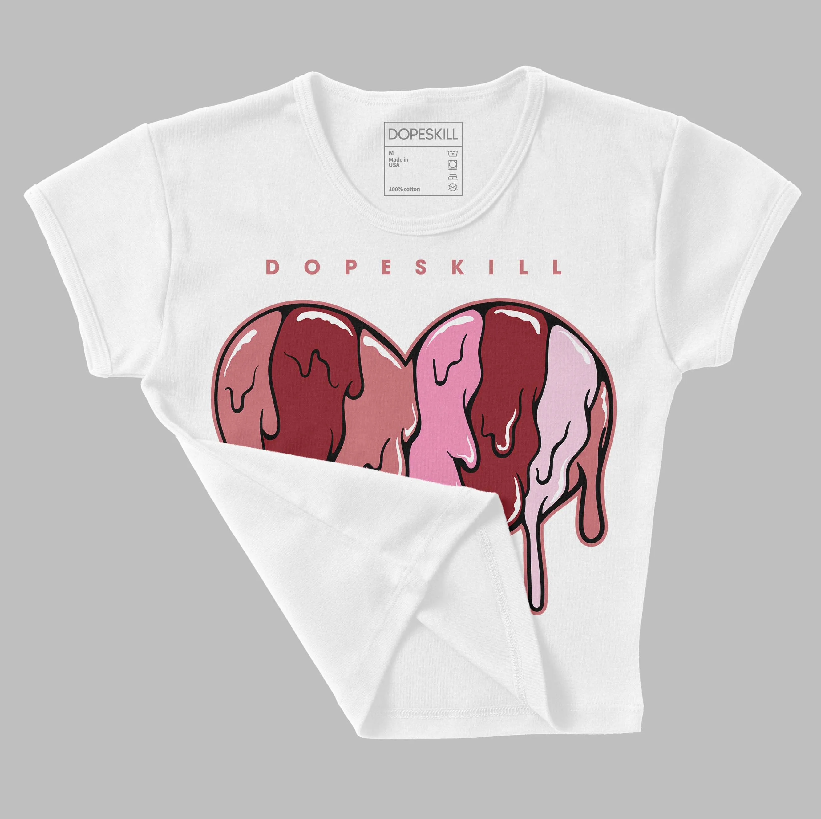Valentine's Day Collection DopeSkill Women's Crop Top Slime Drip Heart Graphic sold by DopeSkill product image thumbnail 3