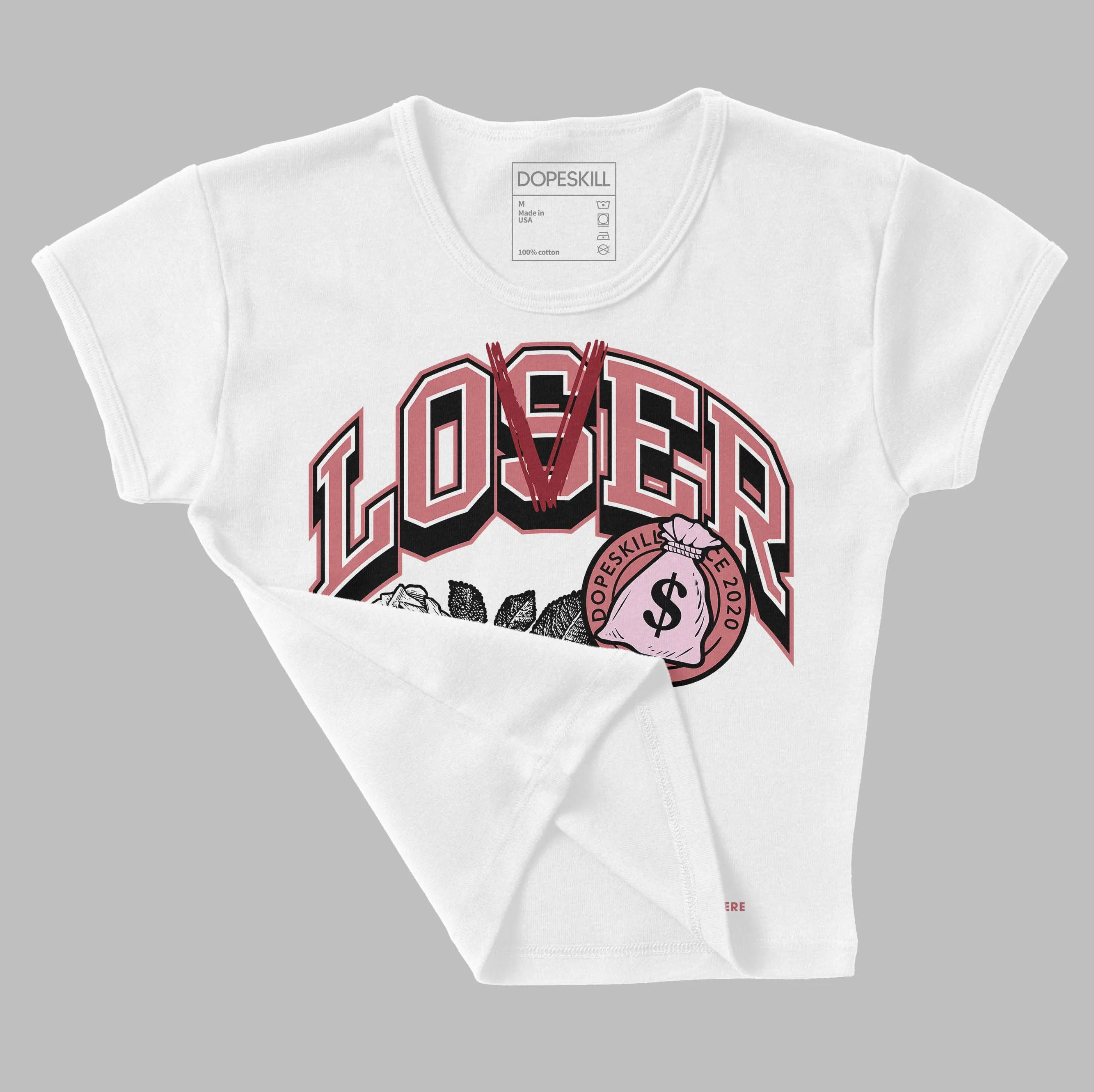 Valentine's Day Collection DopeSkill Women's Crop Top Loser Lover Graphic sold by DopeSkill product image thumbnail 3