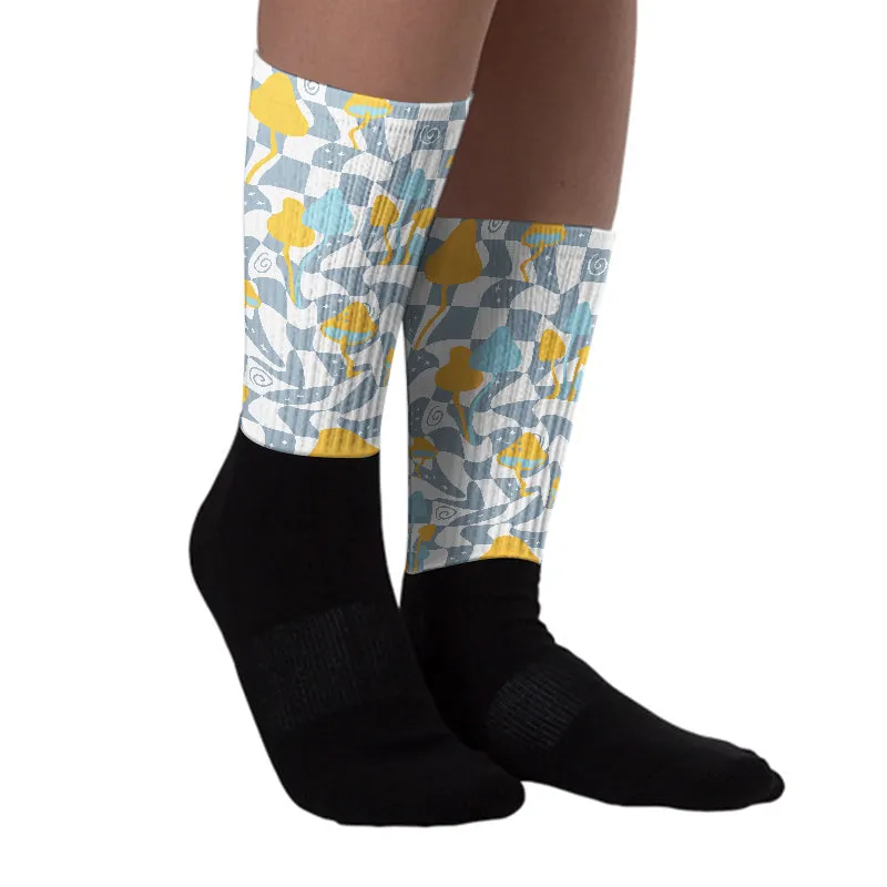 Blue Grey 13s DopeSkill Sublimated Socks Mushroom Graphic sold by DopeSkill product image thumbnail 2