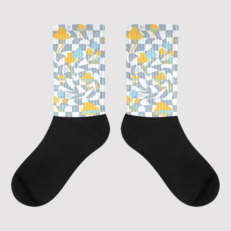 Blue Grey 13s DopeSkill Sublimated Socks Mushroom Graphic sold by DopeSkill