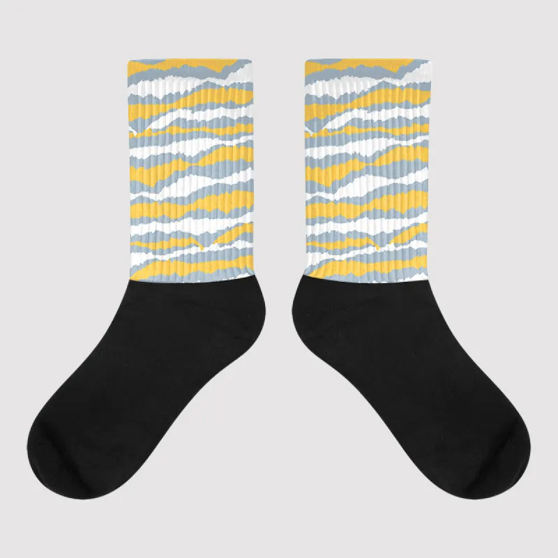 Blue Grey 13s DopeSkill Sublimated Socks Abstract Tiger Graphic sold by DopeSkill