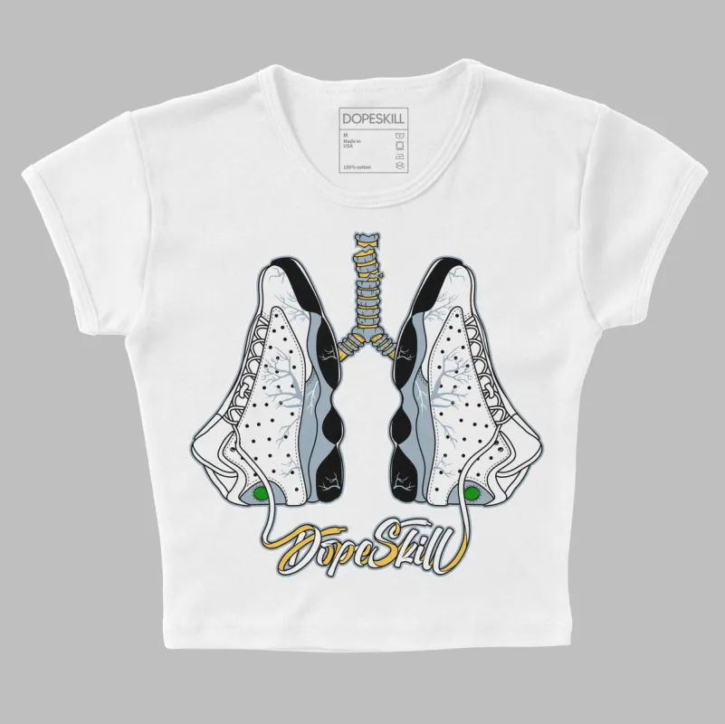 Blue Grey 13s DopeSkill Women's Crop Top Breathe  Graphic sold by DopeSkill