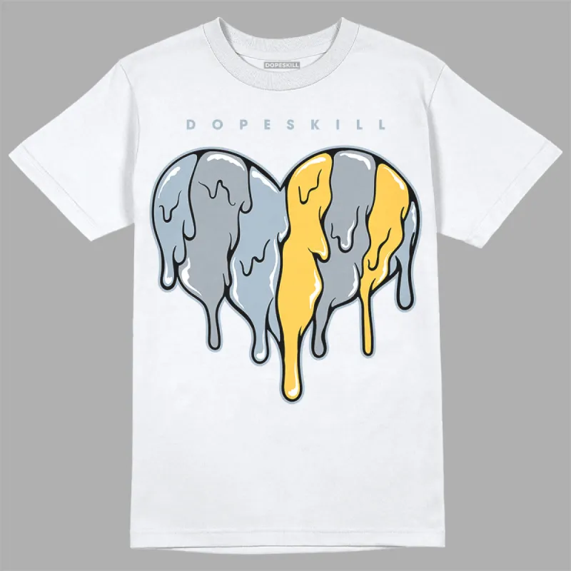 Blue Grey 13s DopeSkill T-Shirt Slime Drip Heart Graphic sold by DopeSkill