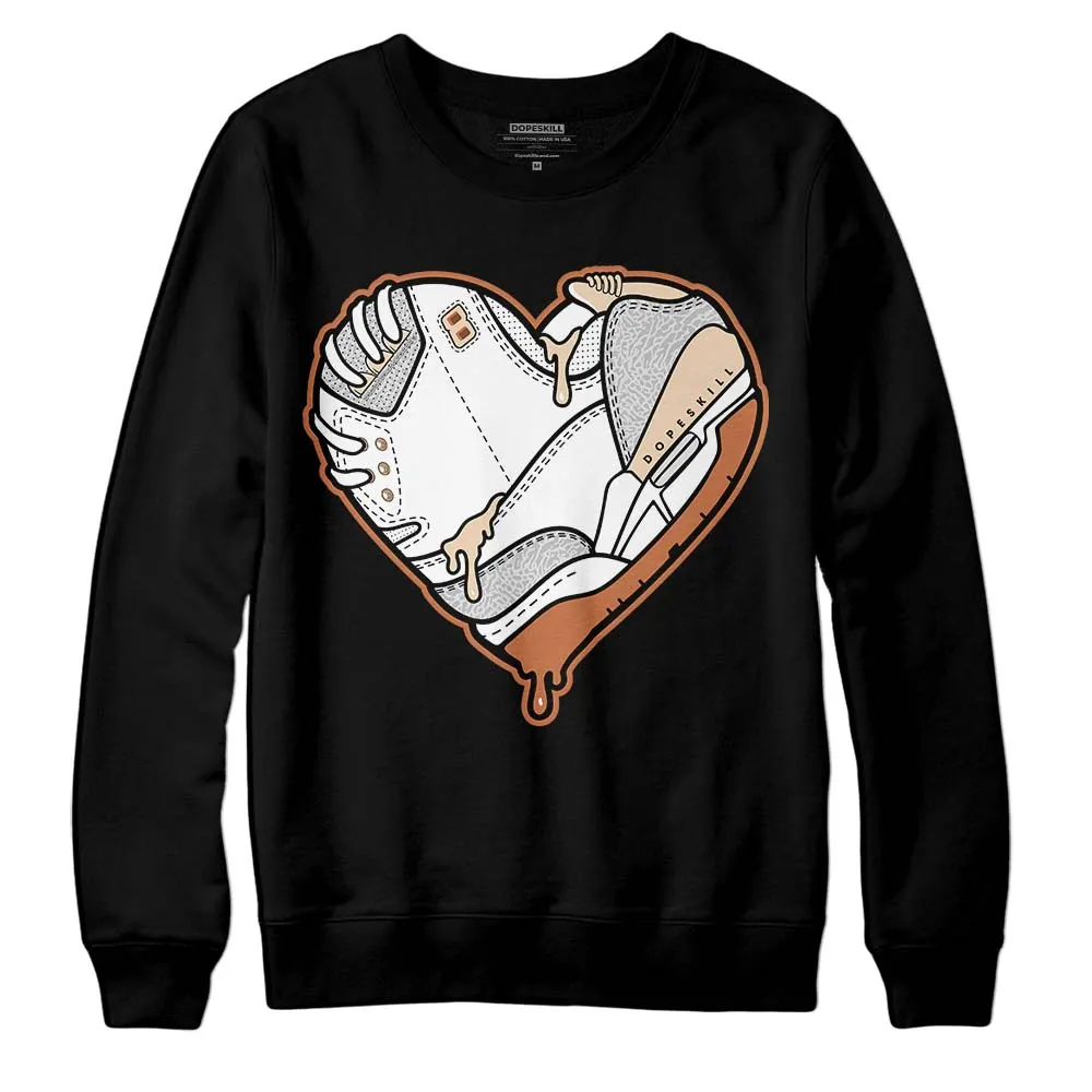 Craft Ivory 3s DopeSkill Sweatshirt Heart Jordan 3 Graphic sold by DopeSkill product image thumbnail 2
