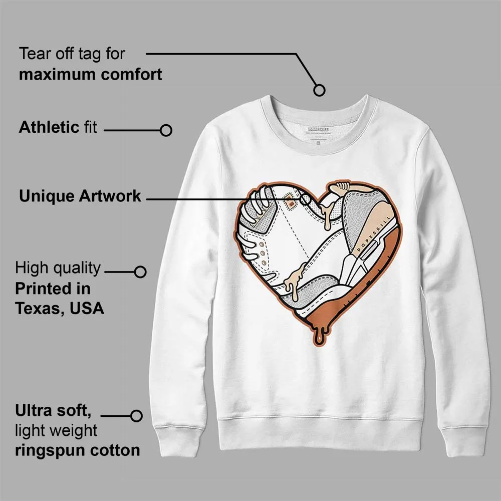 Craft Ivory 3s DopeSkill Sweatshirt Heart Jordan 3 Graphic sold by DopeSkill product image thumbnail 3