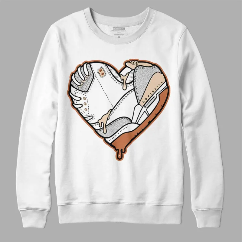 Craft Ivory 3s DopeSkill Sweatshirt Heart Jordan 3 Graphic sold by DopeSkill