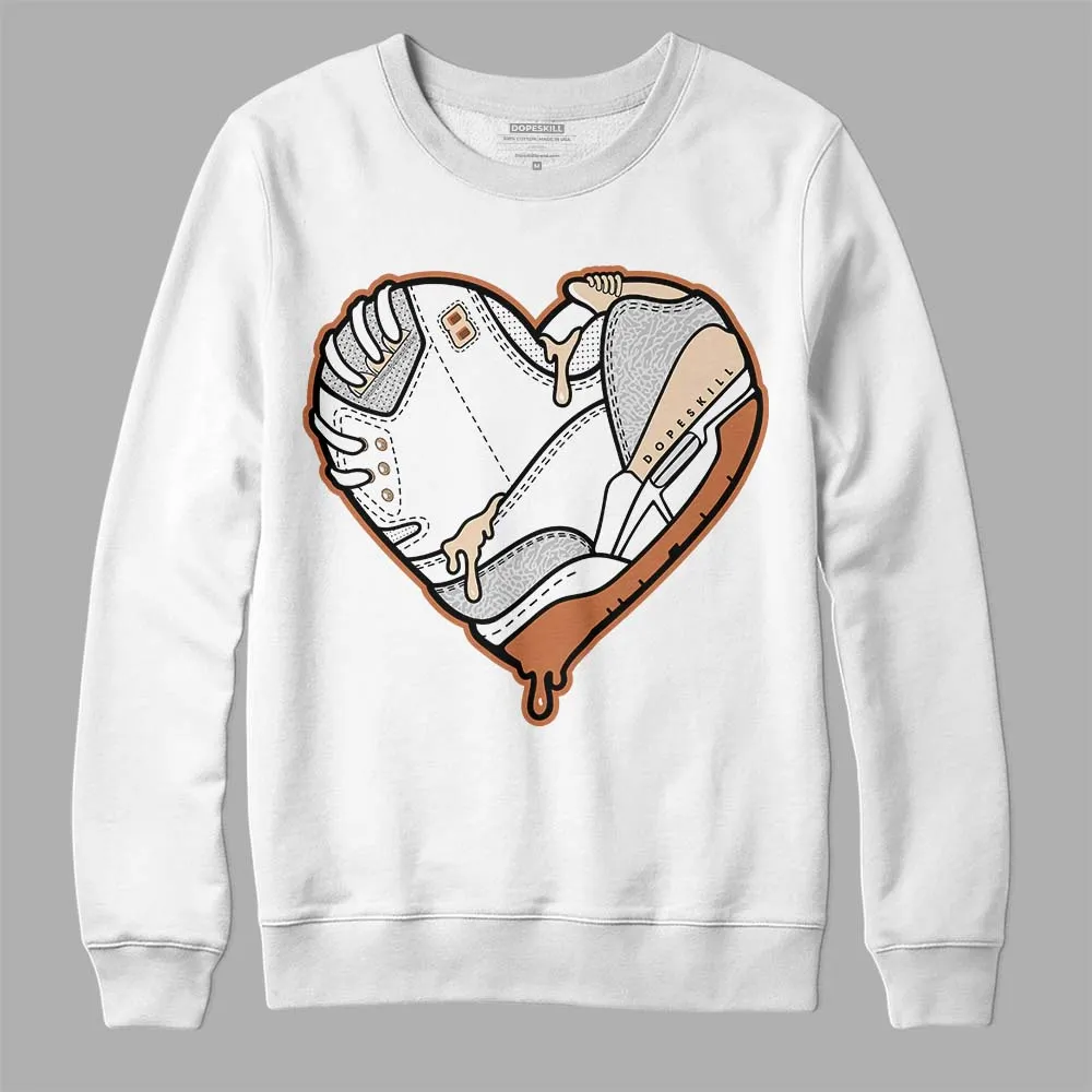 Craft Ivory 3s DopeSkill Sweatshirt Heart Jordan 3 Graphic sold by DopeSkill