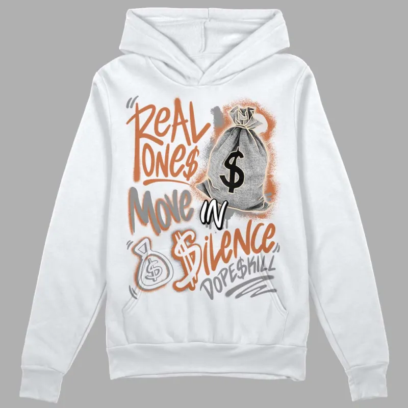 Craft Ivory 3s DopeSkill Hoodie Sweatshirt Real Ones Move In Silence Graphic made by DopeSkill
