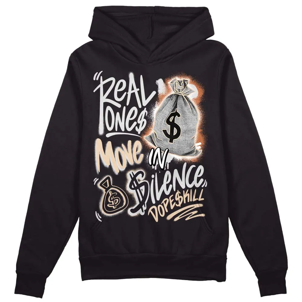 Craft Ivory 3s DopeSkill Hoodie Sweatshirt Real Ones Move In Silence Graphic sold by DopeSkill product image thumbnail 2