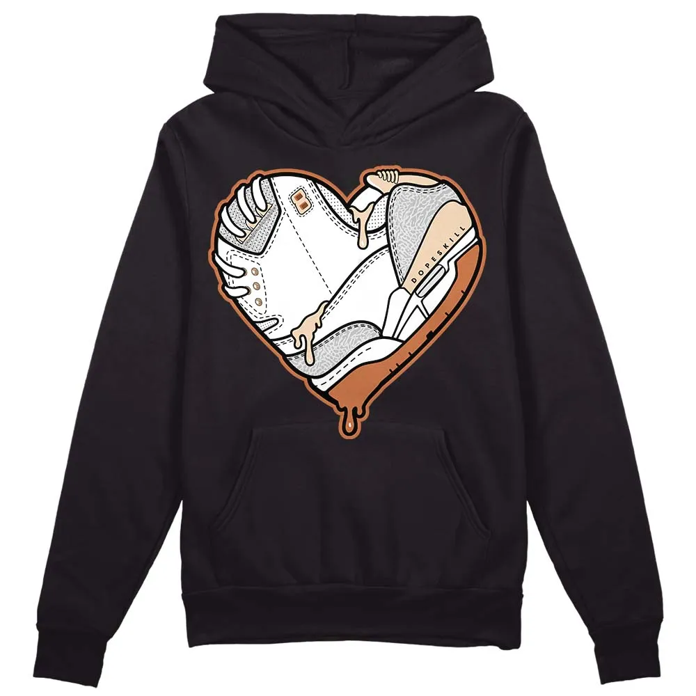 Craft Ivory 3s DopeSkill Hoodie Sweatshirt Heart Jordan 3 Graphic sold by DopeSkill product image thumbnail 2