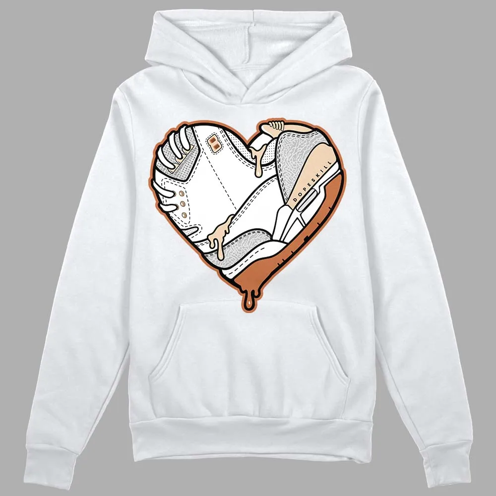 Craft Ivory 3s DopeSkill Hoodie Sweatshirt Heart Jordan 3 Graphic sold by DopeSkill