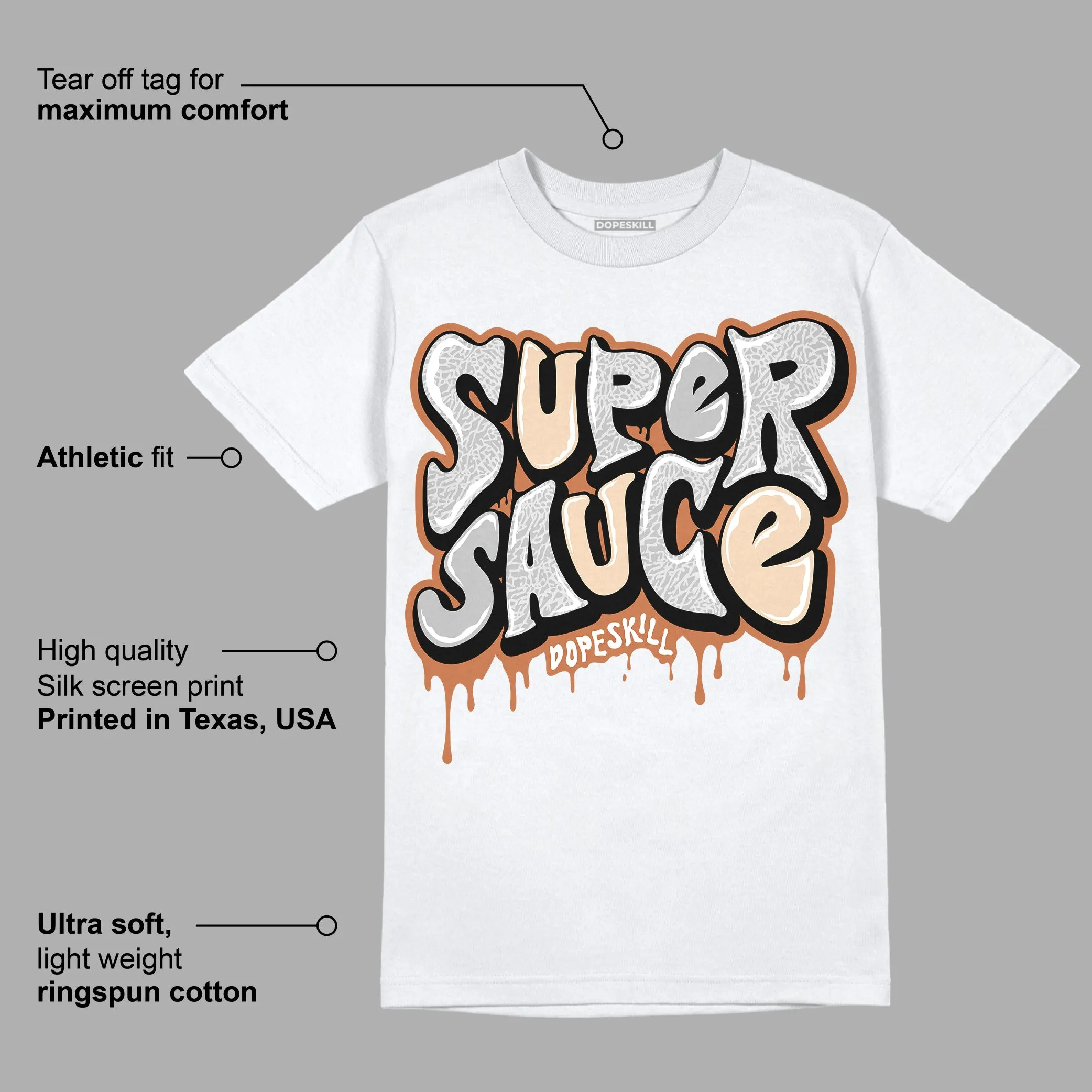 Craft Ivory 3s DopeSkill T-Shirt Super Sauce Graphic sold by DopeSkill product image thumbnail 3
