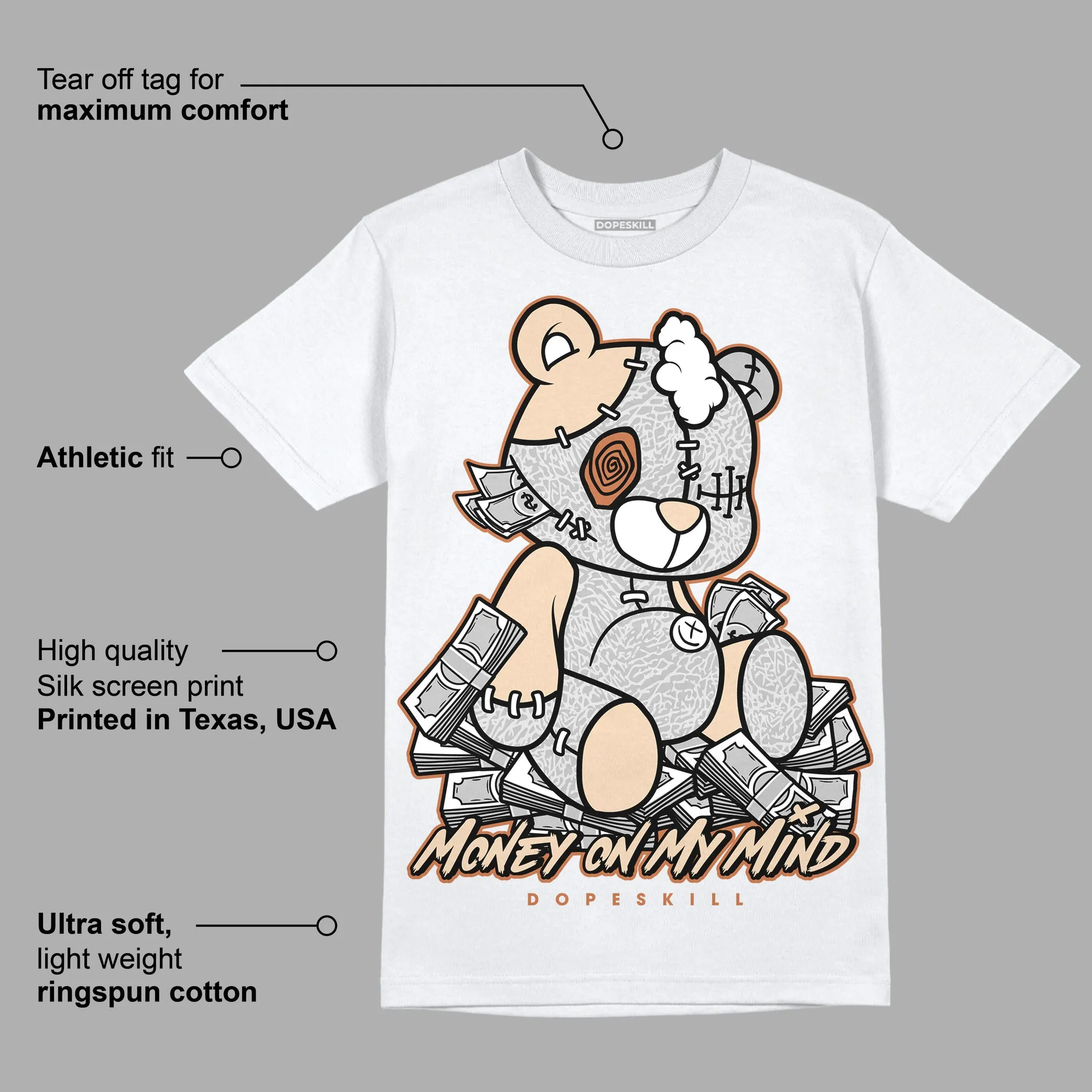 Craft Ivory 3s DopeSkill T-Shirt MOMM Bear Graphic sold by DopeSkill product image thumbnail 3