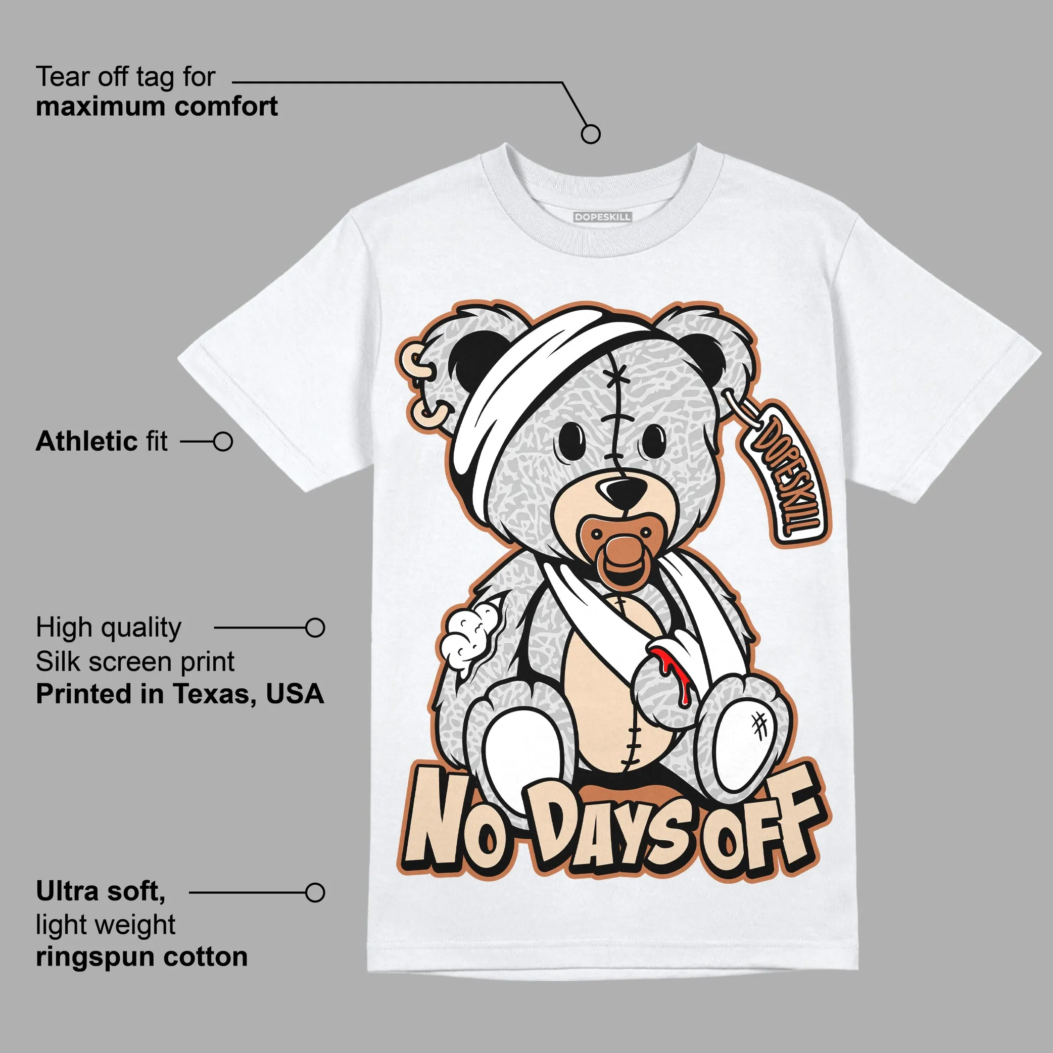 Craft Ivory 3s DopeSkill T-Shirt Hurt Bear Graphic sold by DopeSkill product image thumbnail 3