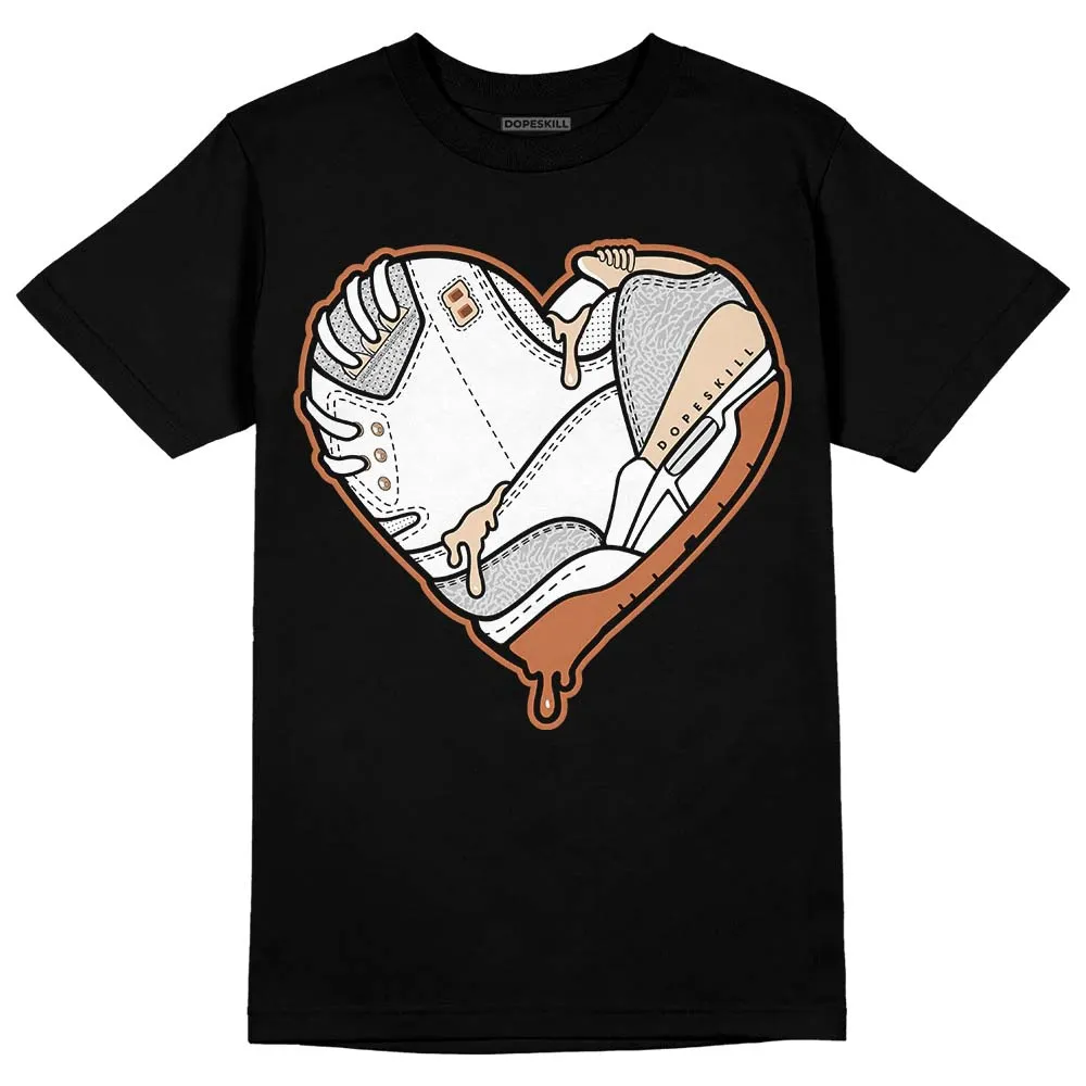 Craft Ivory 3s DopeSkill T-Shirt Heart Jordan 3 Graphic sold by DopeSkill product image thumbnail 2