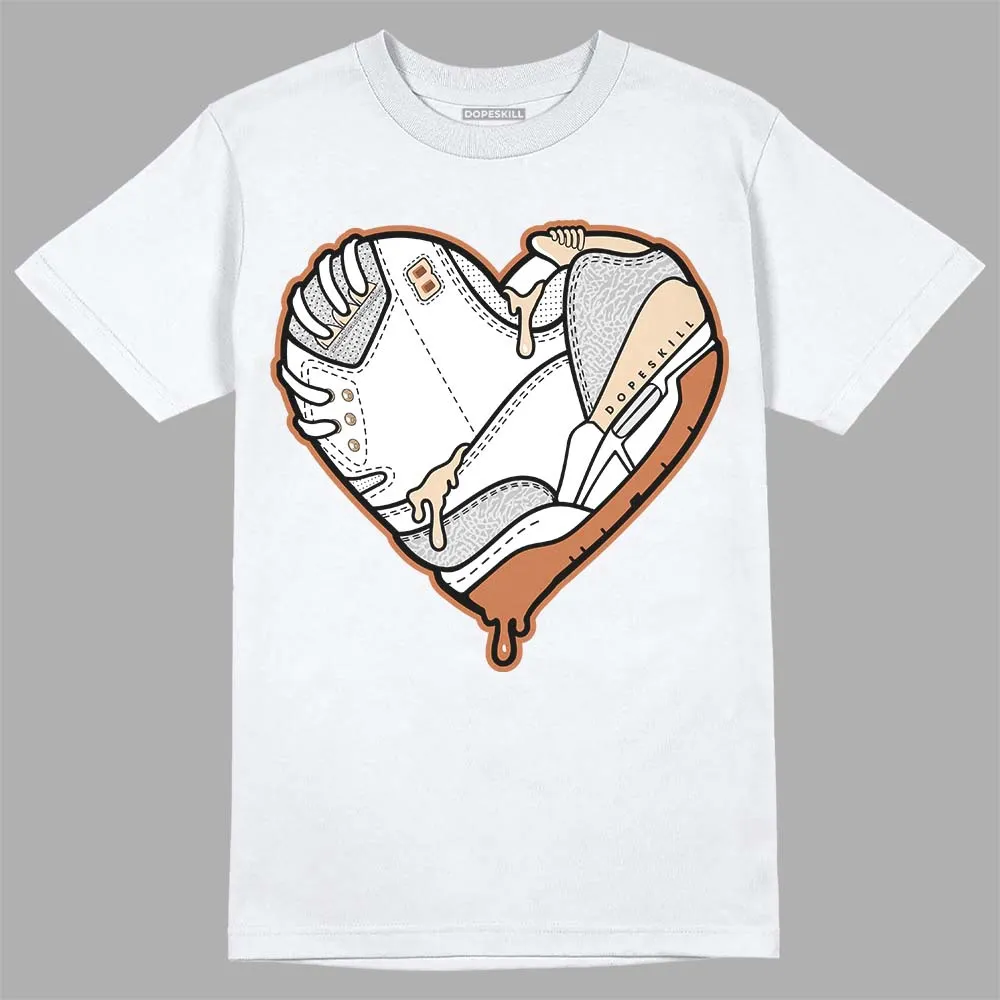 Craft Ivory 3s DopeSkill T-Shirt Heart Jordan 3 Graphic sold by DopeSkill