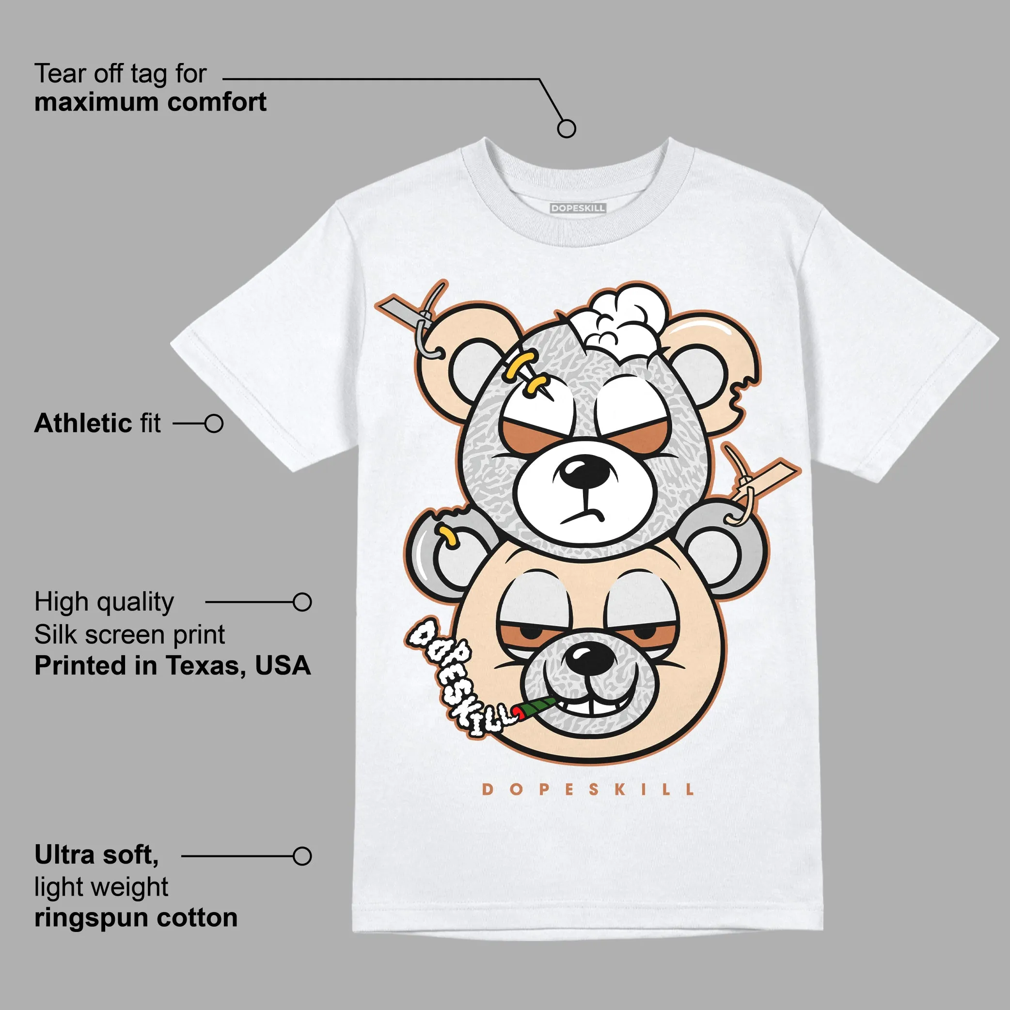 Craft Ivory 3s DopeSkill T-Shirt New Double Bear Graphic sold by DopeSkill product image thumbnail 3