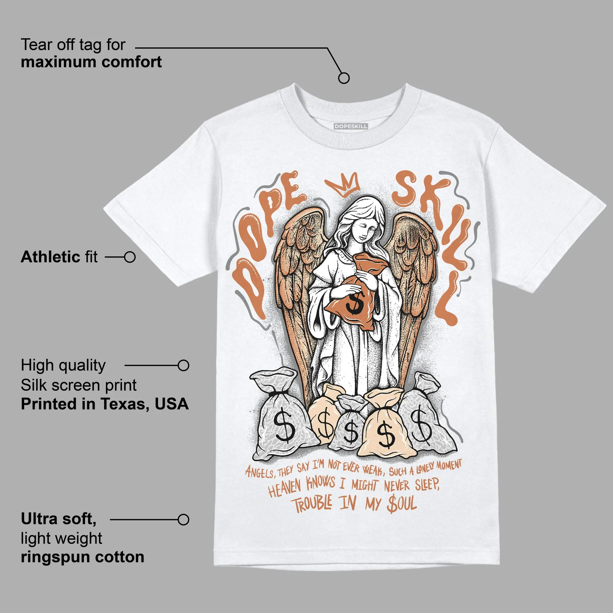Craft Ivory 3s DopeSkill T-Shirt Angels Graphic sold by DopeSkill product image thumbnail 3