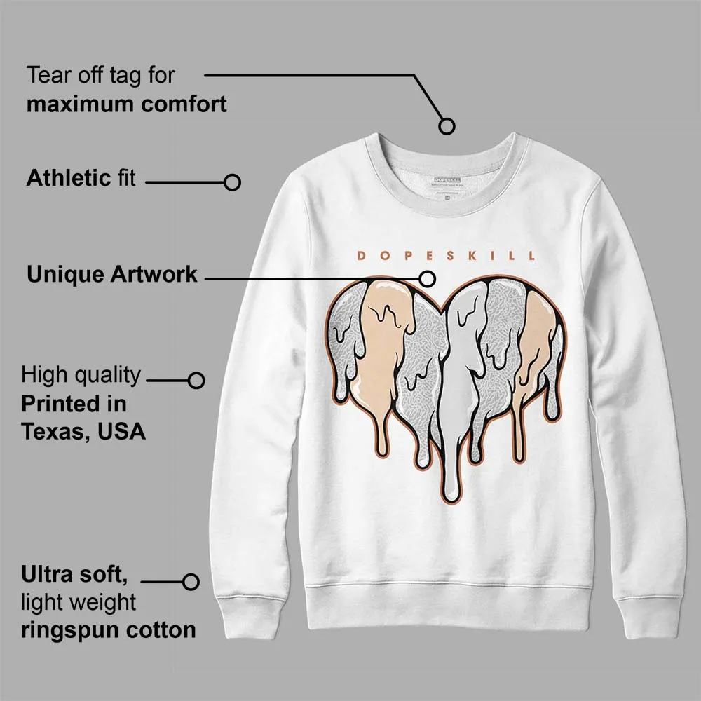 Craft Ivory 3s DopeSkill Sweatshirt Slime Drip Heart Graphic sold by DopeSkill product image thumbnail 3
