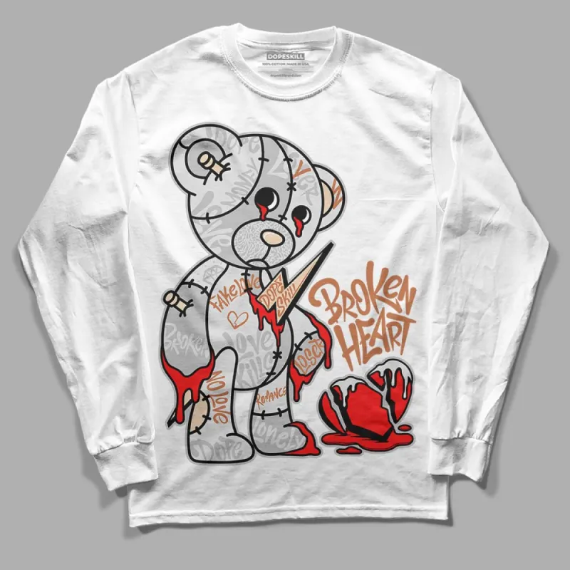 Craft Ivory 3s DopeSkill Long Sleeve T-Shirt Broken Heart Graphic sold by DopeSkill