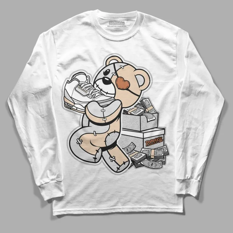 Craft Ivory 3s DopeSkill Long Sleeve T-Shirt Bear Steals Sneaker Graphic sold by DopeSkill