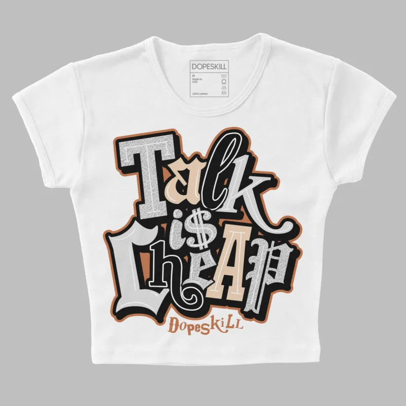 Craft Ivory 3s DopeSkill Women's Crop Top Talk Is Chip Graphic sold by DopeSkill