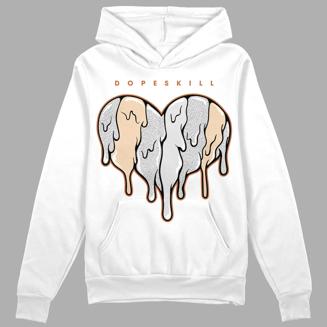 Craft Ivory 3s DopeSkill Hoodie Sweatshirt Slime Drip Heart Graphic sold by DopeSkill