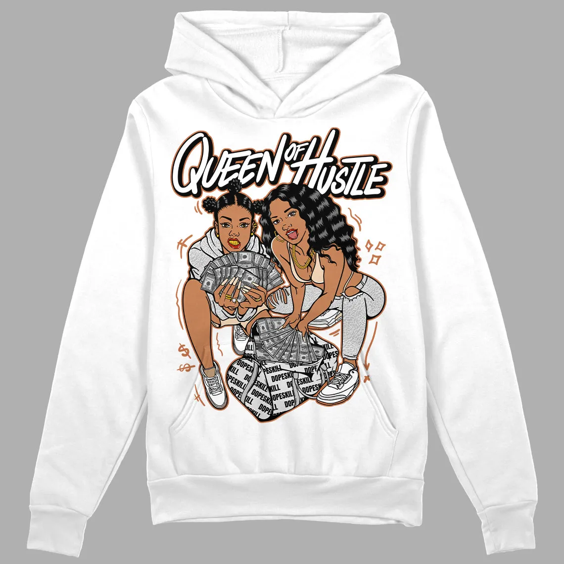 Craft Ivory 3s DopeSkill Hoodie Sweatshirt Queen Of Hustle Graphic sold by DopeSkill