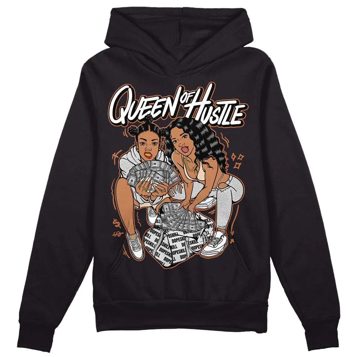 Craft Ivory 3s DopeSkill Hoodie Sweatshirt Queen Of Hustle Graphic sold by DopeSkill product image thumbnail 2