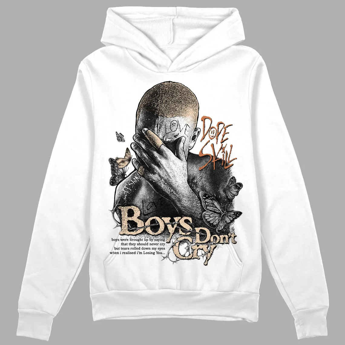 Craft Ivory 3s DopeSkill Hoodie Sweatshirt Boys Don't Cry Graphic sold by DopeSkill