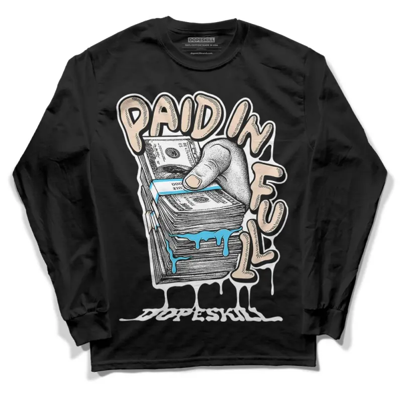 Sail Black 2s DopeSkill Long Sleeve T-Shirt Paid In Full Graphic sold by DopeSkill