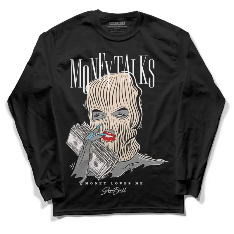 Sail Black 2s DopeSkill Long Sleeve T-Shirt Money Talks Graphic sold by DopeSkill
