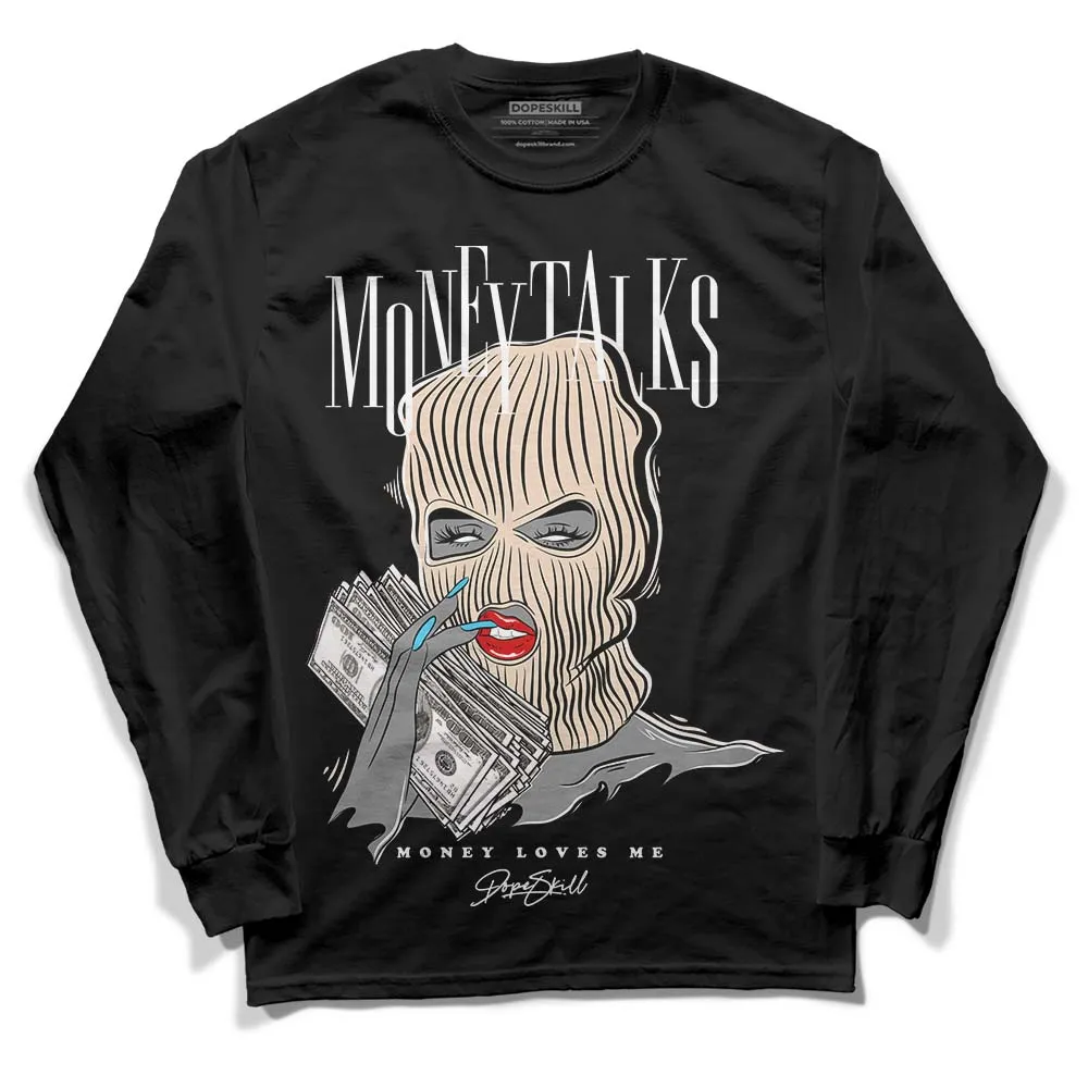 Sail Black 2s DopeSkill Long Sleeve T-Shirt Money Talks Graphic sold by DopeSkill