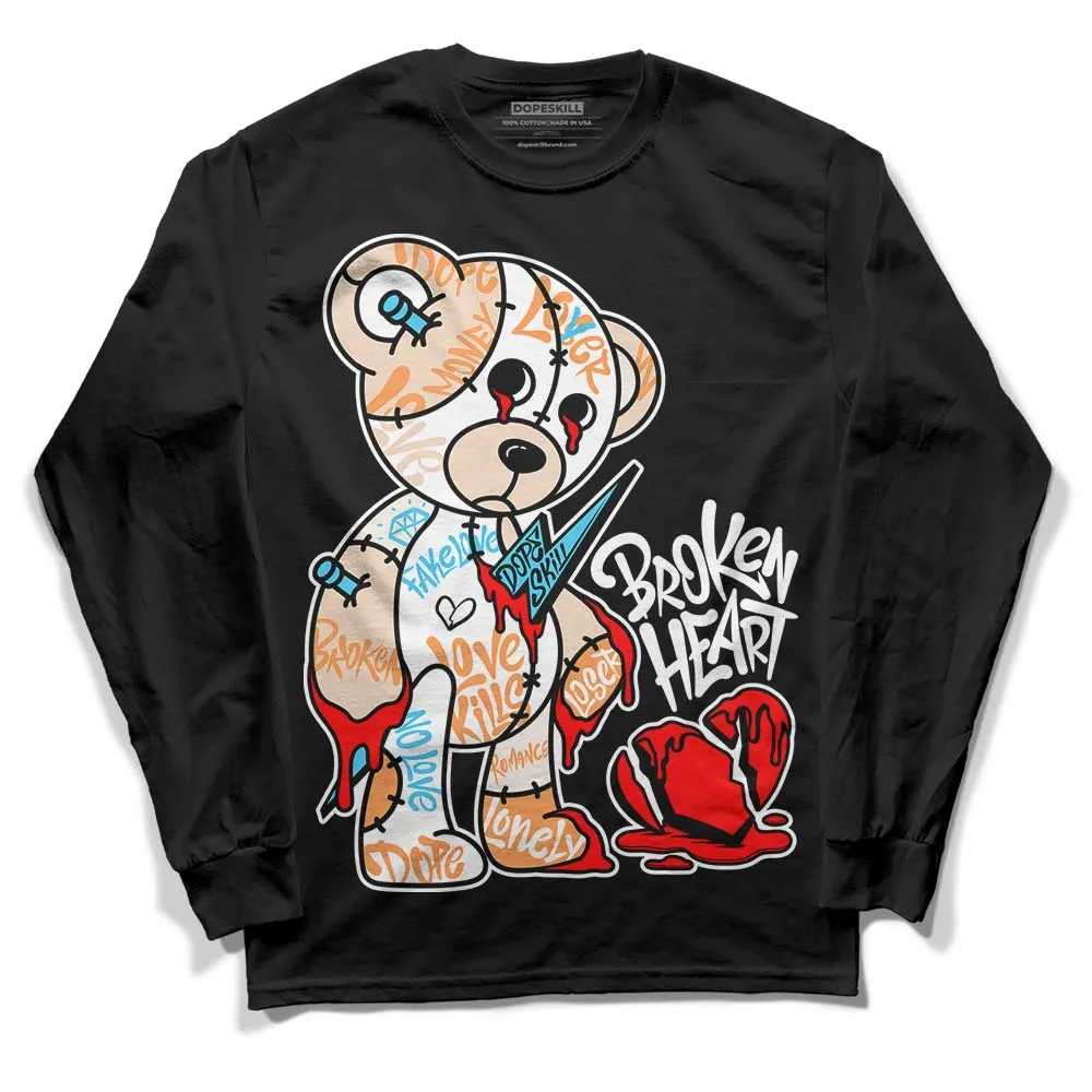 Sail Black 2s DopeSkill Long Sleeve T-Shirt Broken Heart Graphic sold by DopeSkill