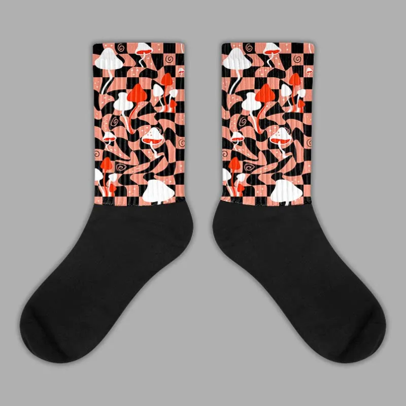 Dunk Amber Brown DopeSkill Sublimated Socks Mushroom Graphic sold by DopeSkill