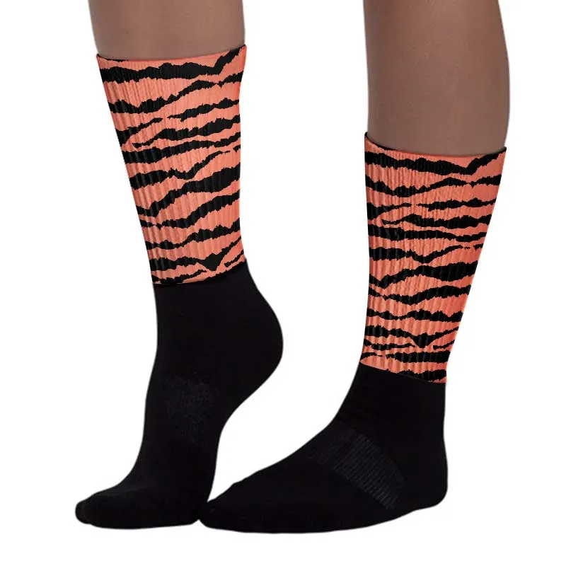 Dunk Amber Brown DopeSkill Sublimated Socks Abstract Tiger Graphic sold by DopeSkill product image thumbnail 3