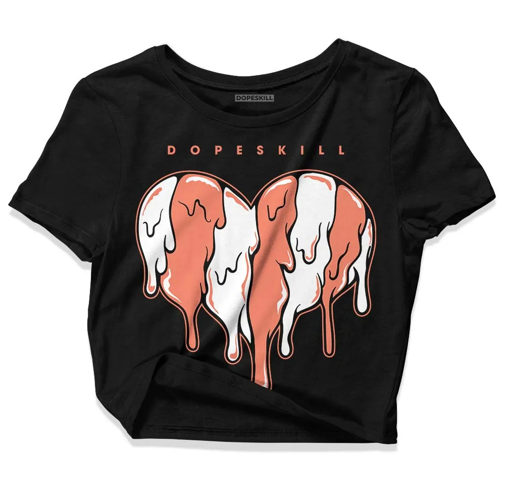 Dunk Amber Brown DopeSkill Women's Crop Top Slime Drip Heart Graphic sold by DopeSkill product image thumbnail 2